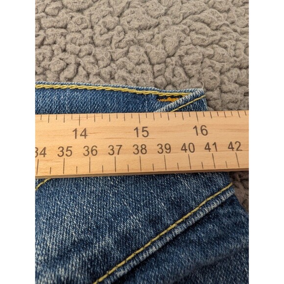 LEVI'S 504 Slouch Flared Low Rise Stretch Blue Denim Jeans Women's 11 M 32x31 - Picture 6 of 14